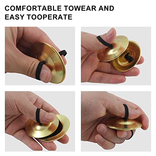 Bokwin BOKWIN230308-034 6 Pack Brass Finger Cymbals Belly Dancing Finger Cymbals Musical Instrument Small Cymbals thumb #3
