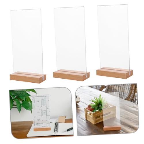 Support de table acrylique transparent porte-menu vertical t lot de 5 pièces - 8