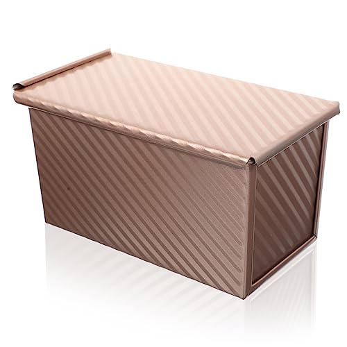 Cabilock Non Stick Toast Mold with Lid Bread Baking Pan for Home Bakery Use Versatile Loaf Pan for Whole French Bread Easy Cleanup present