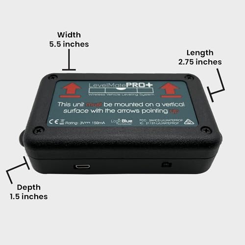 Image of LogicBlue Technology LevelMatePRO+ Wireless RV Leveling System, Bluetooth Leveler for Campers, Must-Have Accessory for Travel Trailers, Effortless Setup for Phones with App, Apple Watch Compatible