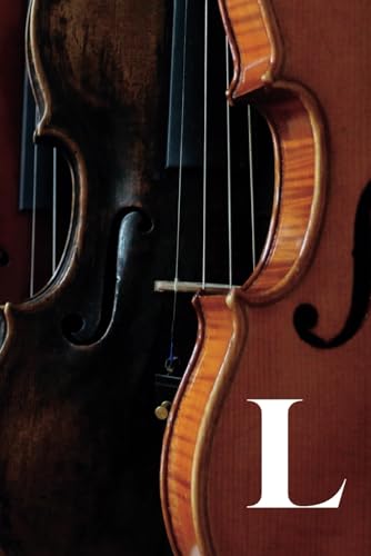 L: Violin String Instrument Initial Monogram Letter 