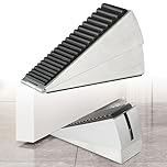 DAWRIS Heavy Duty Door Stop, Adjustable Spring Large Door Stopper, Rubber & Stainless Steel Heavy Door Stopper, 3 Inch Door Stop Wedge Wall Protector for Indoors & Outdoors Heavy Doors