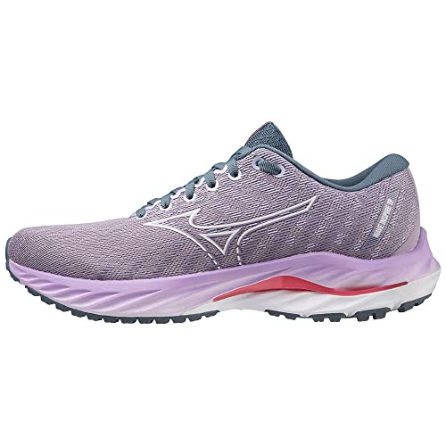 Mizuno Wave Inspire 19 Zapatillas para correr de carretera para Mujer, Morado (Wisteria/White/Sun Kissed Coral), 35.5 EU
