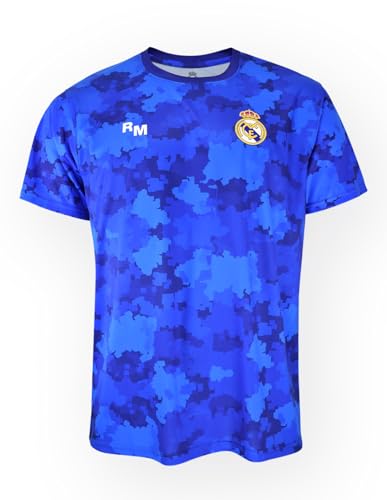Camiseta Sublimada Azul - Escudo Real Madrid - Official Licensed Product - Talla 12
