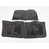 Black 2007-2010 JEEP WRANGLER TINTED SOFT TOP WINDOWS KIT MOPAR by Mopar
