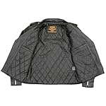 Milwaukee Leather LKM1781 Men's The Legend Classic Black Premium Leather Motorcycle Jacket w/Quilted Liner