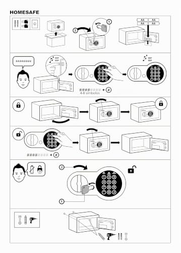 Miniatura 8 de Homesafe Hv20e Caja Fuerte Con Código Digital - 20x31x20cm Hxaxp - Para Seguridad En El Hogar, Almacenaje, Ahorros O Dinero En Efectivo