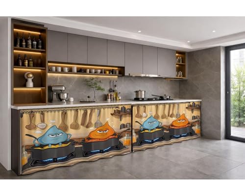 Image of Jig-Tik Premium Printed Kitchen Sink Curtain | Kitchen Under Sink Curtain | Decorative Cabinet Cover | Washable & Dustproof | Modern Curtain (Pack of 3)
