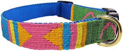 Handmade Cotton Weave Dog Collar - Seasons Spring (Medium (1" Width): 14-20")