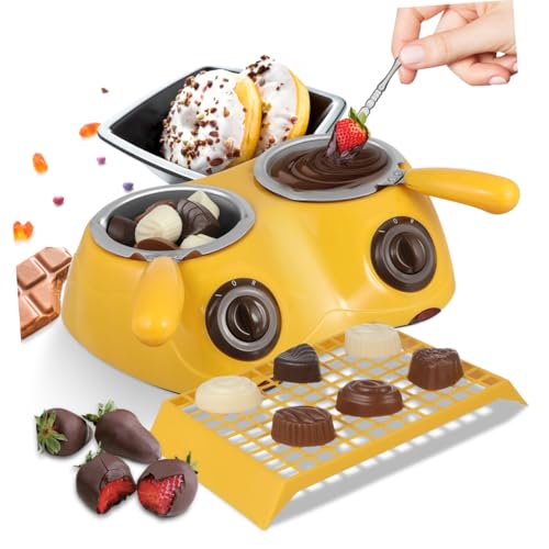 Olla eléctrica para fundir chocolate 110V color amarillo miniatura 7