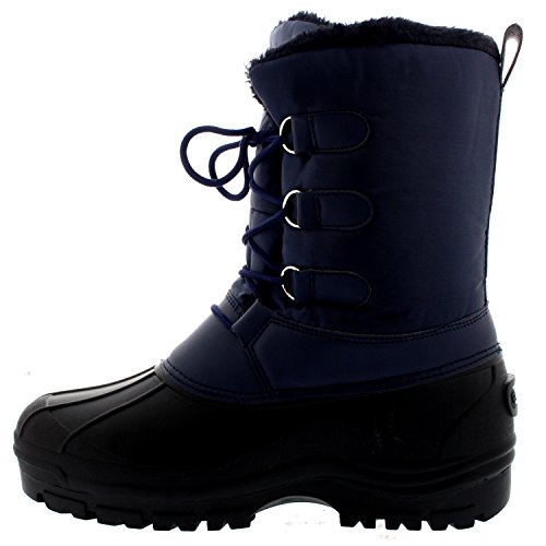 Image of POLAR Mens Muck Lace Up Short Nylon Winter Snow Rain Lace Up Casual Duck Boots