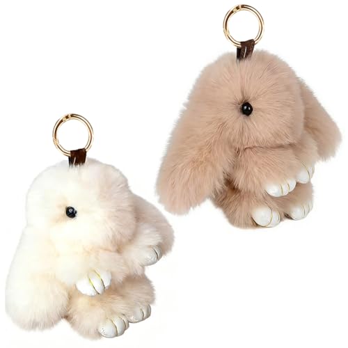 Porte-clés en Peluche en Forme de Lapin, Porte-clés en Peluche en Forme de Lapin, Lapin Poupée Pendentif Porte Voitures Porte-clés, pour Femme Sac...
