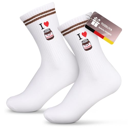 TUZELIYA Lustige Socken Geschenke, Bestickte Socken, Sportsocken Tennissocken für Frauen Männer