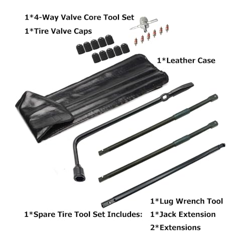 Image of Dr.Roc Spare Tire Wheel Lug Wrench Kit Compatible with Chevrolet Colorado 2004-2012 GMC Canyon 2004-2012 Humma H3 2006-2010 Spare Tire Tool