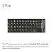 PATIKIL 3Pcs Arabic-English Keyboard Stickers PC Keyboard Stickers Black Background with White Yellow Lettering for Computer Laptop Notebook Desktop