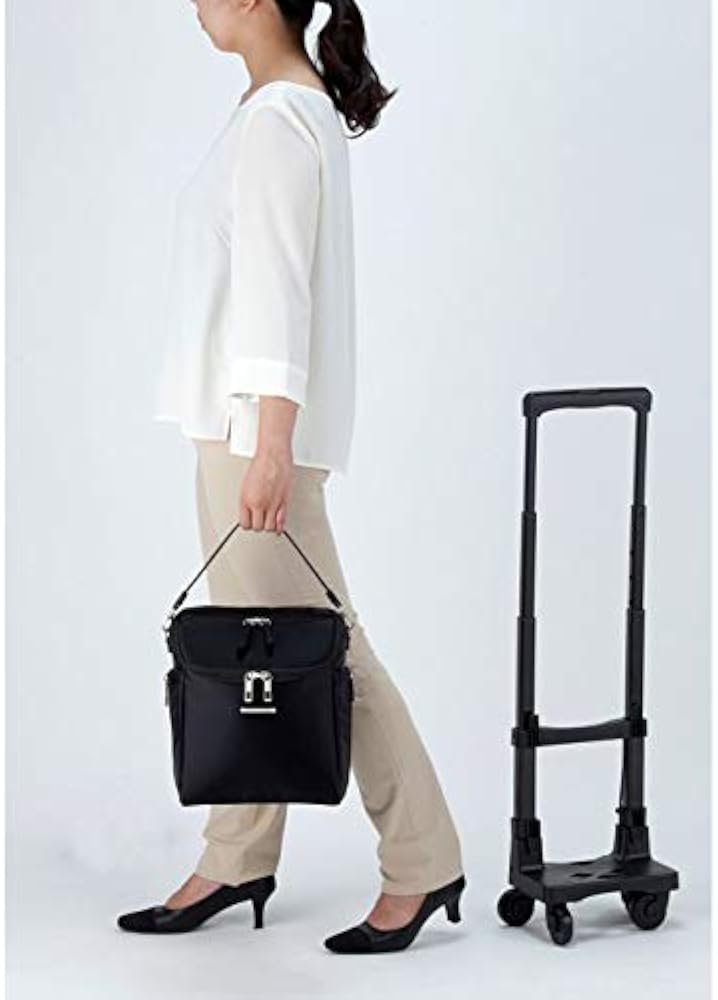 スワニー ブラック キャリーバッグ D-583 低振動・低騒音 4輪ストッパー付 スワニーD-583 ジップⅦ TS15 (ブラック) 4輪ストッパーオリジナル