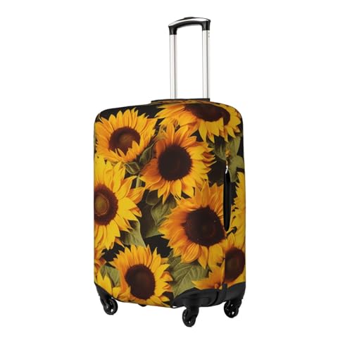Yellow Sunflowers Print Luggage Suitcase Covers Elastic Washable Luggage Protector Luggage Covers For Suitcase2