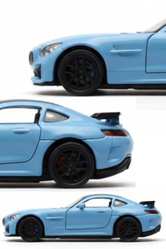 Image of SHAKTISM Die-Cast Metal Car Toy -1:36 Scale, Opening Doors, Pull Back Function, Collectible Toy, Racing Car for Kids Birthday Gift for Boys Girls (Sky Blue Benz GT Diecast)