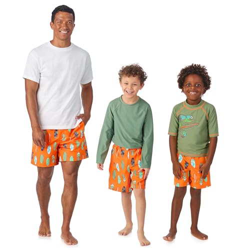 Image of Saint Eve Kids 2 Piece Swim Suit Short & Trunks Set with UPF 50+ Protection - Rash Guard Swimsuit Top & Shorts Sets for Boys