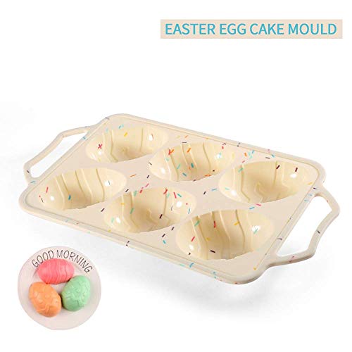 Silicone Molds for Baking Easter Egg Shape Silicone Treat Mold Trays Non-Stick Cupcake Pan for Chocolate Candy Baking Muffin Cupcake Jello Soap Candies Ice Cube Trays(Easter Egg Shape) - Thumbnail 6