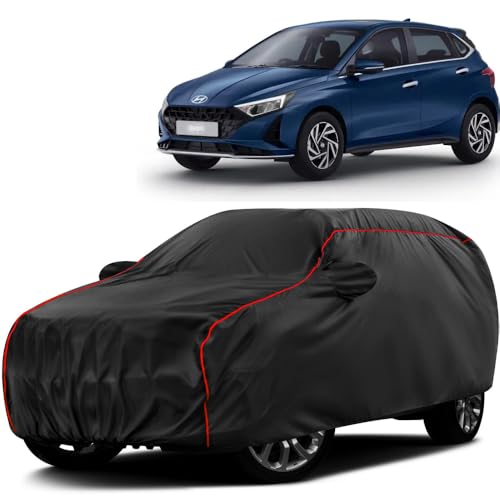 Image of TEENOX Full Coverage Car Body Cover Compatible for Hyundai i20 Magna EXT Upto 2026 Model All Weather Protection Car Cover - Black