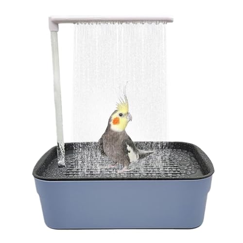 Baignoire pour calopsitte anti-stress avec douche d'eau circulante