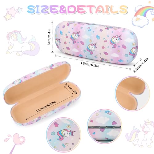 Image of Kids Sunglasses Girls Unicorn Heart Eyeglasses UV Protection Toddler Sunglasses with Sunglass Case for Party Beach