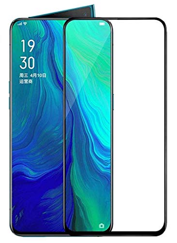 Image of Tempered Glass Screen Protector Compatible For Oppo Reno Full Screen Coverage (Except Edge to Edge) and Free Complete Easy Installation kit.