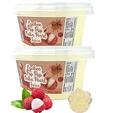 Fusion Select Bursting Bobaz Popping Bobaz Pearls Fruit Tea Snack Toppings (Lychee, 2 Pack)