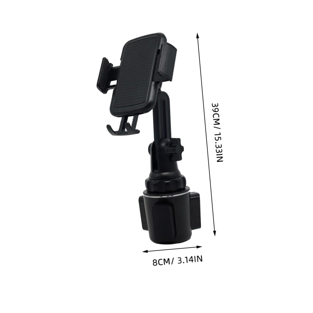 Auto Regolabile Supporto Telefono Veicolo con Base Estensibile Compatibile con Bicchieri Auto e Camion Facile Installazione e Angolo Adattabile