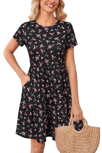 Robe d'été légère anti-froissement coupe trapèze confortable pour rester fraîche tout l'été
