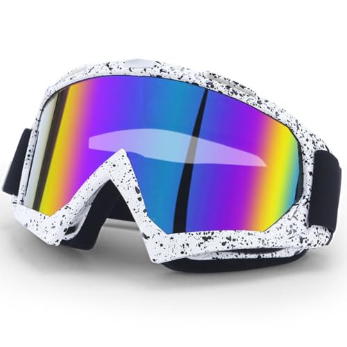 Professionale Occhiali da Sci Occhiali da Motocross UV Protection Sunglasses Antivento Occhiali da Neve Lente Colorata Compatibili con Casco Adatto Allo sci di Fondo