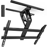 Xyndyx Elektrische TV-Deckenhalterung mit Fernbedienung für 32–70 Zoll, Flach- und Curved-TVs, für Flache & Geneigte Decken, Max. VESA 600x400 mm, Schwarz