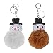 PRETYZOOM - Llavero de peluche, diseño de muñeco de nieve