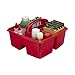 Storex Classroom Caddy, 9.25 x 9.25 x 5.25", Red, Case of 6 (00949U06C)