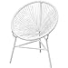 Produktbild lingjiushopping Gartenstuhl Poly Rattan weiß Farbe: weiß Material: PE Rattan + pulverbeschichtet Stahlrahmen