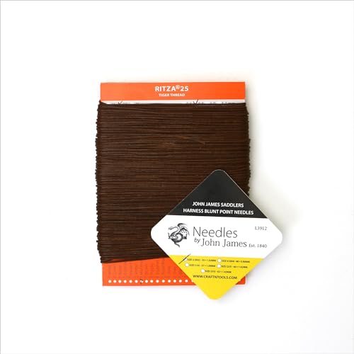 Ritza Tiger Thread hilo encerado poliéster 50 m marrón miniatura 3