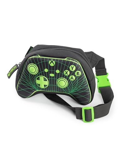 Sac bandoulière Xbox noir pour enfant avec fermeture éclair et logo