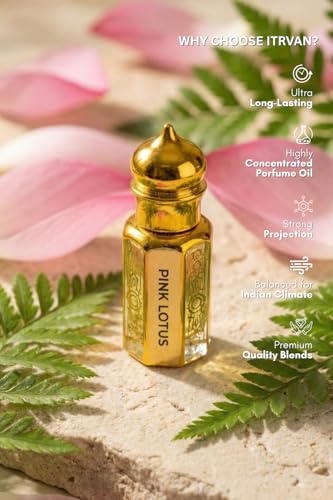 Image of Pink Lotus Attar Perfume Oil | Long Lasting Alcohol-Free Fragrance | Premium Oud Ittar for Men & Women | Daily Wear & Special Occasion | 12ml