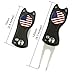PINMEI Foldable Golf Divot Tool with Golf Ball Marker (black03)