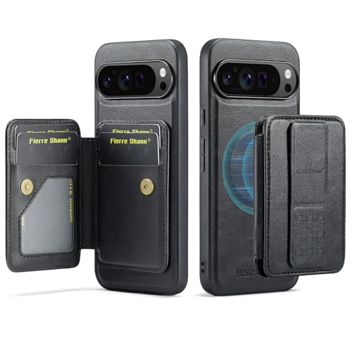 Google Pixel 8 Pro �p�E�H���b�g�P�[�X ������ 2 in 1 Magsafe�Ή��������U�[ �J�[�h�|�[�` �������[ �X�}�z�J�o�[ �O�[�O���s�N�Z�� 8 Pro �J�o�[ ���O���\�ȎO�܂�E�H���b�g�X�^���h RFID�u���b�N ID�J�[�h