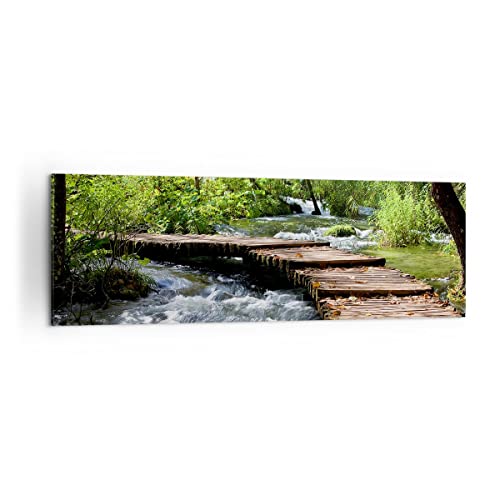 Grand tableaux decoratifs muraux panoramique 160x50cm image cadre deco chambre vert