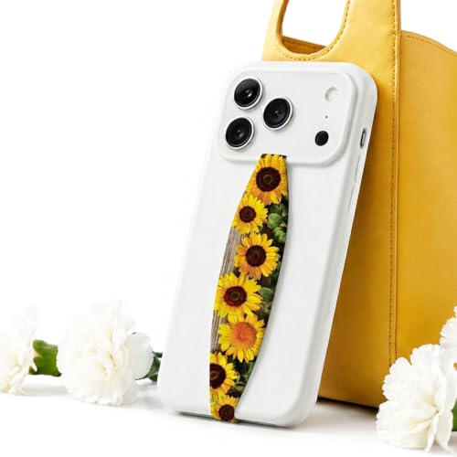 Switchbands Aesthetic Flower Phone Grip – Pack of 2, Reversible Floral Phone Strap, Arthritis Friendly, Wireless Charging Compatible, Universal Cell Phone Grip - Lemons & Sunflowers