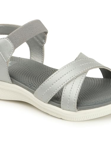 Image of Carlton London women's Cross Strap Adjustable Comfort Sandals