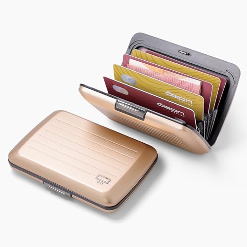 Image of OGON -DESIGNS- Slim RFID Blocking Aluminum Card Holder Wallet - OSLO