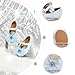 Otter MOMO Toddler Little Girls Princess Shoes Mary Jane Ballerina Flats Flower Girl Dress Blue Shoes Size 10