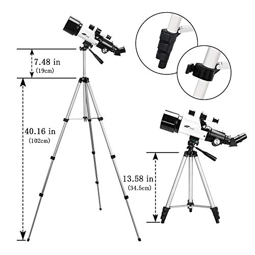OYS-Teleskop, Teleskope für Erwachsene, 70 mm Öffnung, 400 mm AZ-Montierung, Teleskop für...