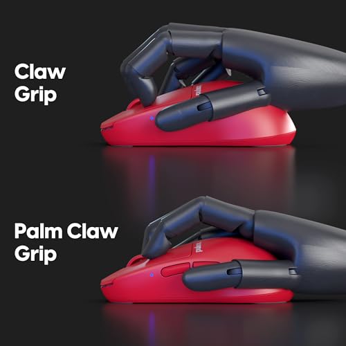 Image of Pulsar Gaming Gears X2H mini Wireless Gaming Mouse, Limited Color Edition, Ultra Lightweight 1.83 oz (52 g), Symmetrical, Optical Switch, 26000 DPI, PAW3395 Sensor (Mini, Wireless, Red)