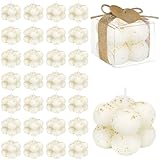 30er Set Weiße Bubble Kerzen für Babyparty Gastgeschenke, Mini Duftkerzen mit...