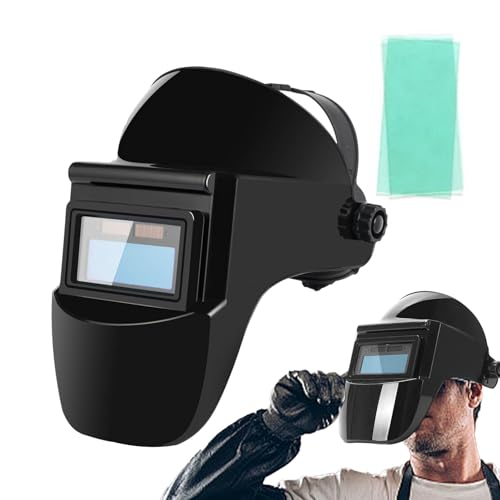 Samuliy Máscara de soldadura de oscurecimiento automático, capucha de soldadura de color real, funciona con energía solar, oscurecimiento automático, cómoda, resistente al calor, para minería y
